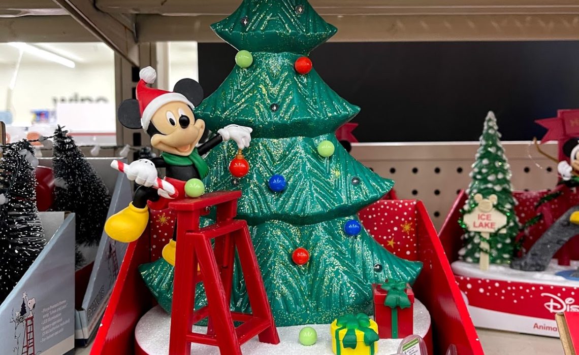 Mickey Mouse Minnie Light Up Xmas Tree Bauble Decoration Disney Store Disneyland 